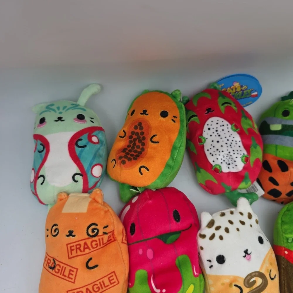 Cats vs Pickles AND Kittens vs Gherkins Lot Of 48 Plush Bean Toys